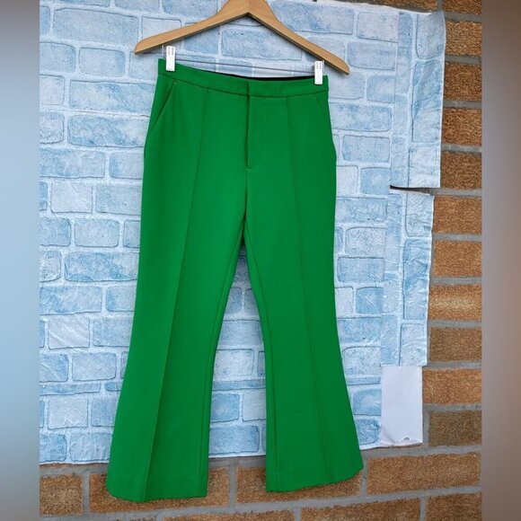 AREA NYC CROPPED CREASE-FRONT TROUSERS size 6 - Picture 4 of 12